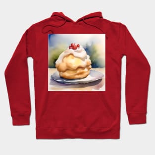 National Cream Puff Day- January 2 - Watercolor Hoodie